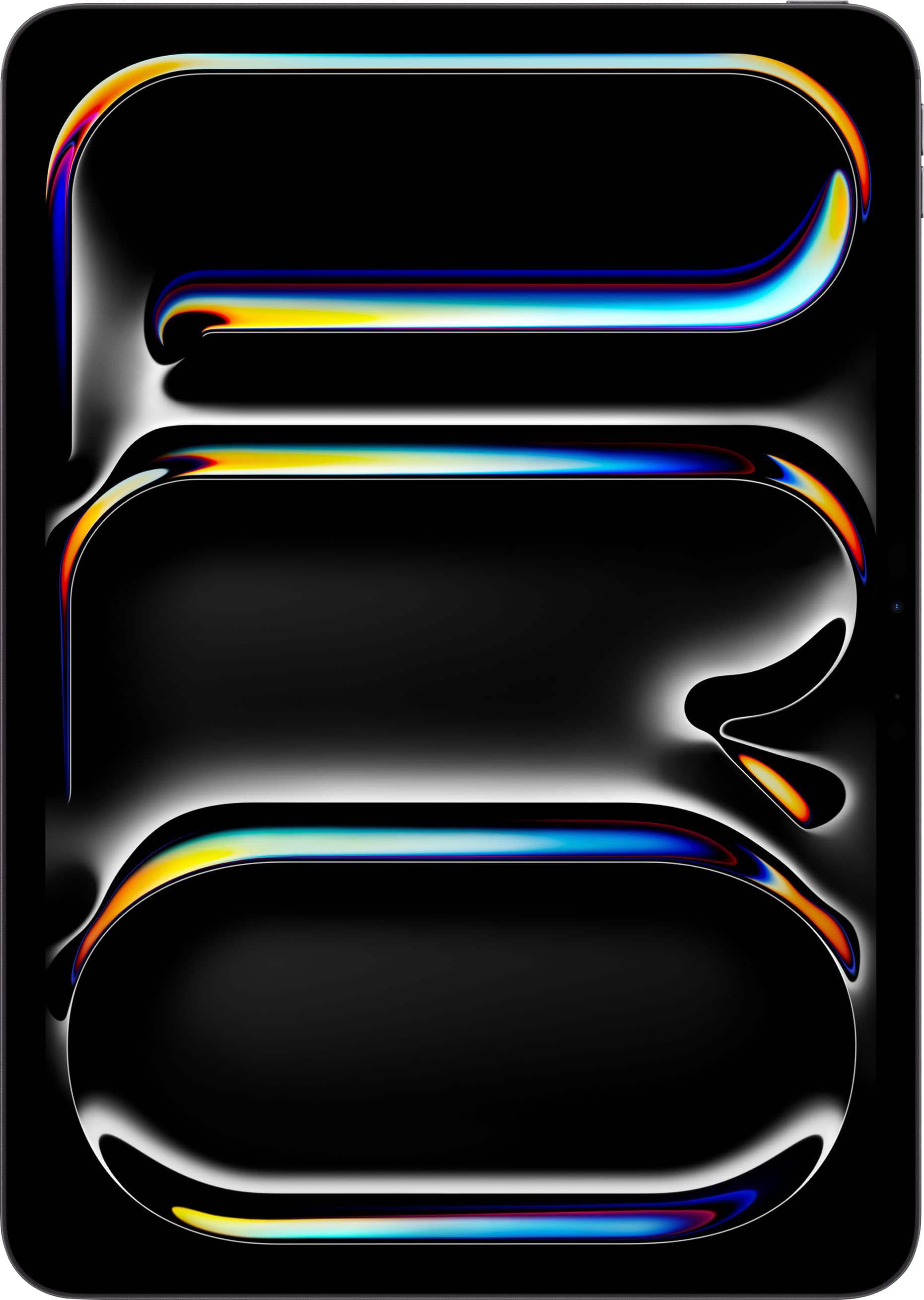 Front. Apple - 11-inch iPad Pro M5 chip Wi-Fi 512GB with OLED - Space Black.