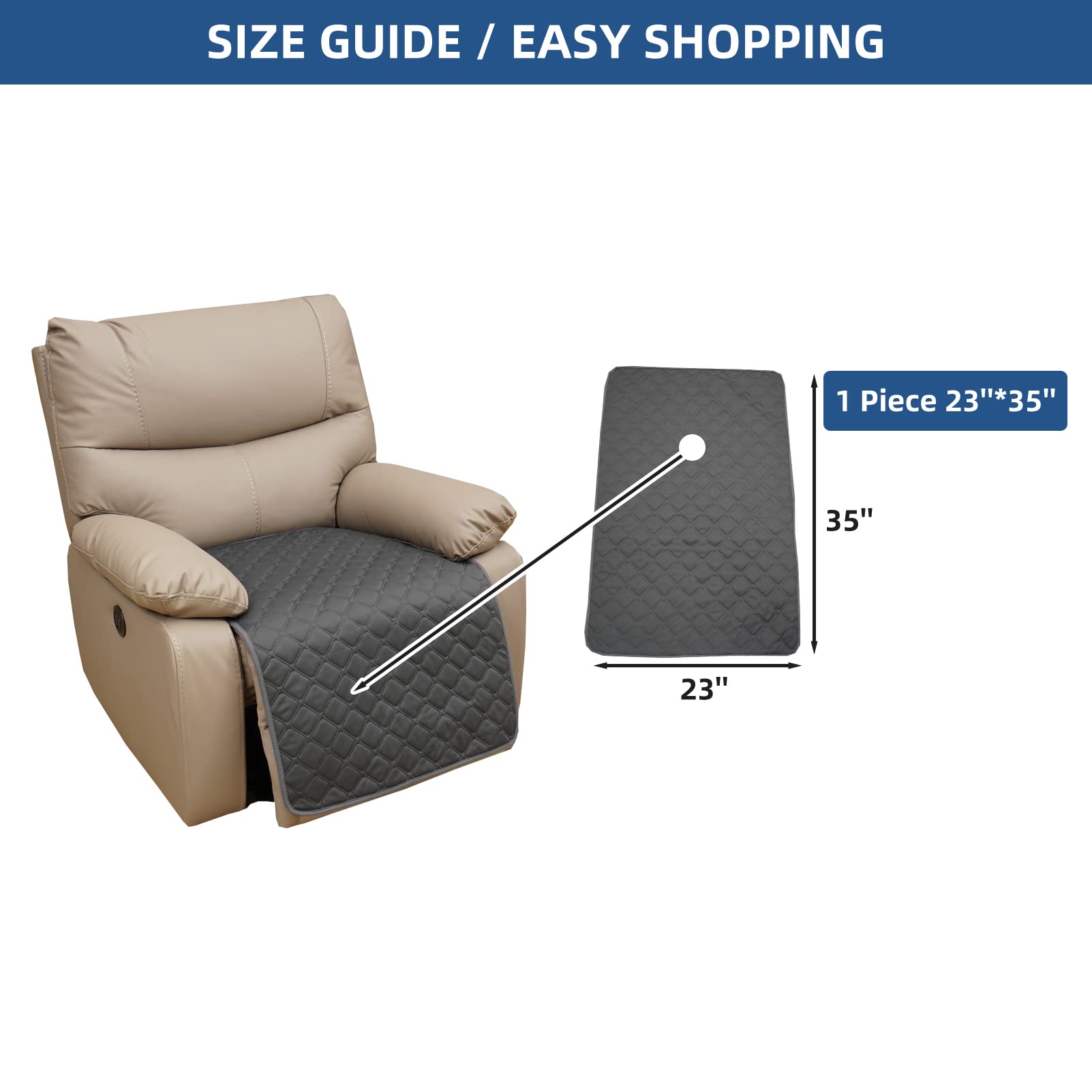 SIZE GUIDE / EASY SHOPPING

1 Piece 23" x 35"