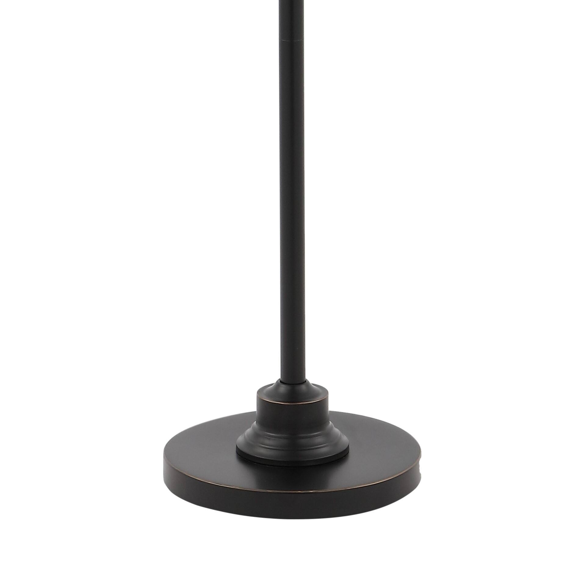 Alt View 3. Jonathan Y - Noah 64.5" Modern Industrial Iron Height-Adjustable LED Floor Lamp, Black - Black.