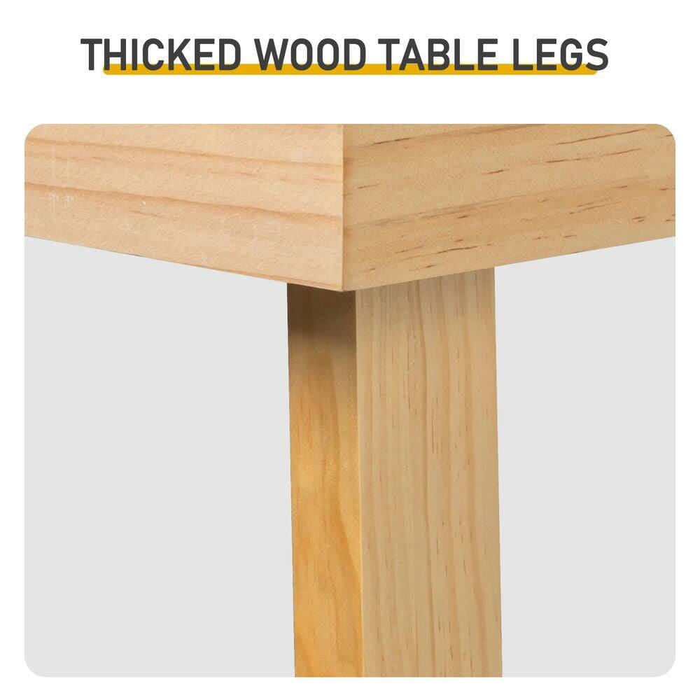 THICKED WOOD TABLE LEGS