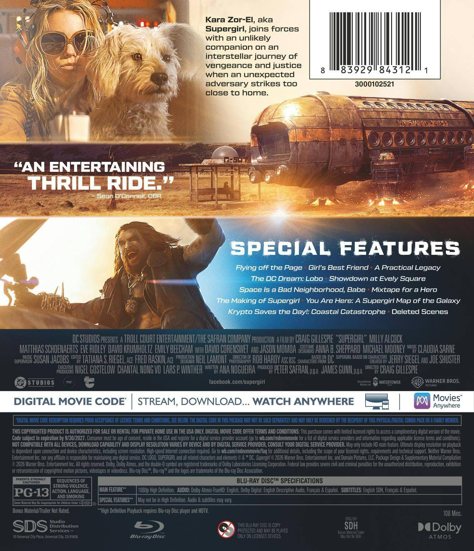Back. Supergirl   - BLU-RAY.
