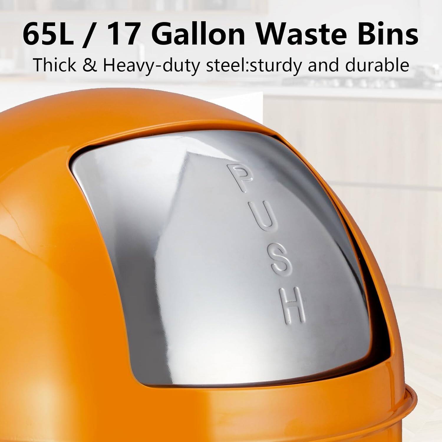 65L / 17 Gallon Waste Bins  
Thick & Heavy-duty steel: sturdy and durable