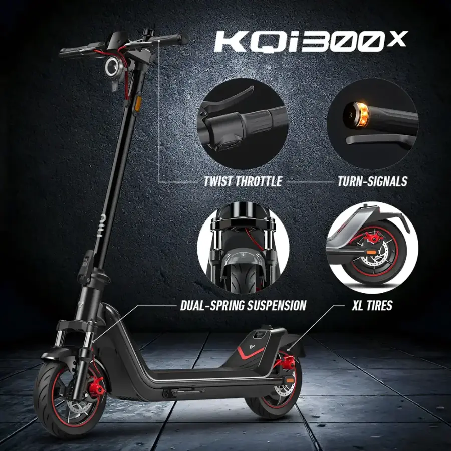KOi300X TWIST THROTTLE TURN-SIGNALS DUAL-SPRING SUSPENSION XL TIRES