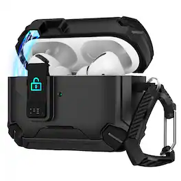 SaharaCase - Apple Airpods Pro 3 Heavy Duty Case | Compatible with Magsafe | Secure Lock | Raider Series - Scorpion Black