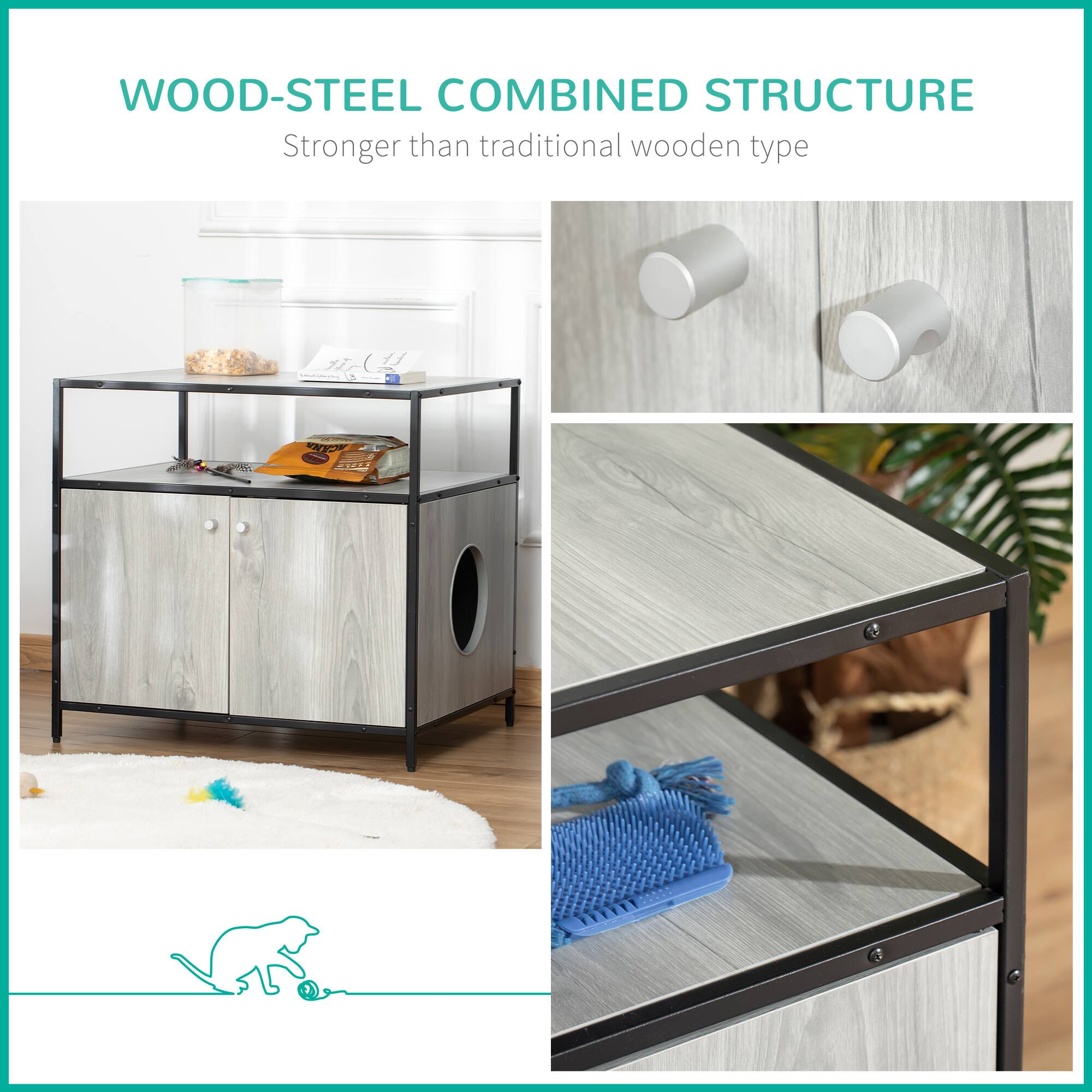 WOOD-STEEL COMBINED STRUCTURE  
Stronger than traditional wooden type