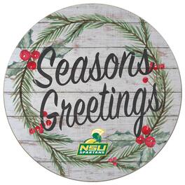 Jardine - Norfolk State Spartans 20'' x 20'' Season's Greetings Circle - White