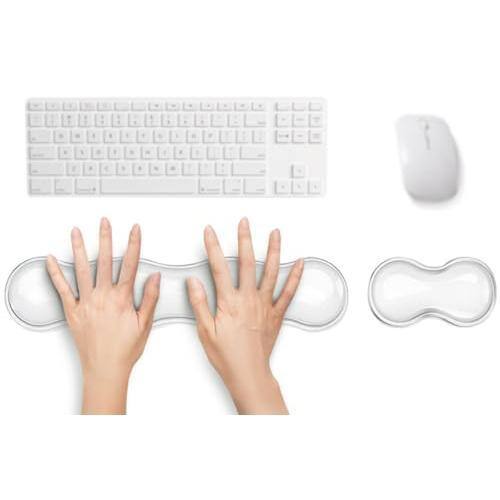 Front. Earthley Blooms - Mouse Pad With Wrist Rest Soft Cloud Gel Set Hand Support Cute Non Slip Office Desk Accessories For - Clear Wave.