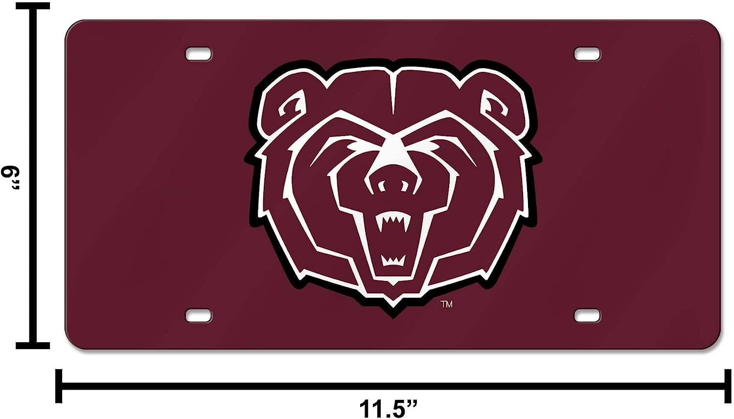 Alt View 3. Rico Industries - Missouri State Bears Red Mirrored Laser Cut License Plate Laser Tag - Multi.