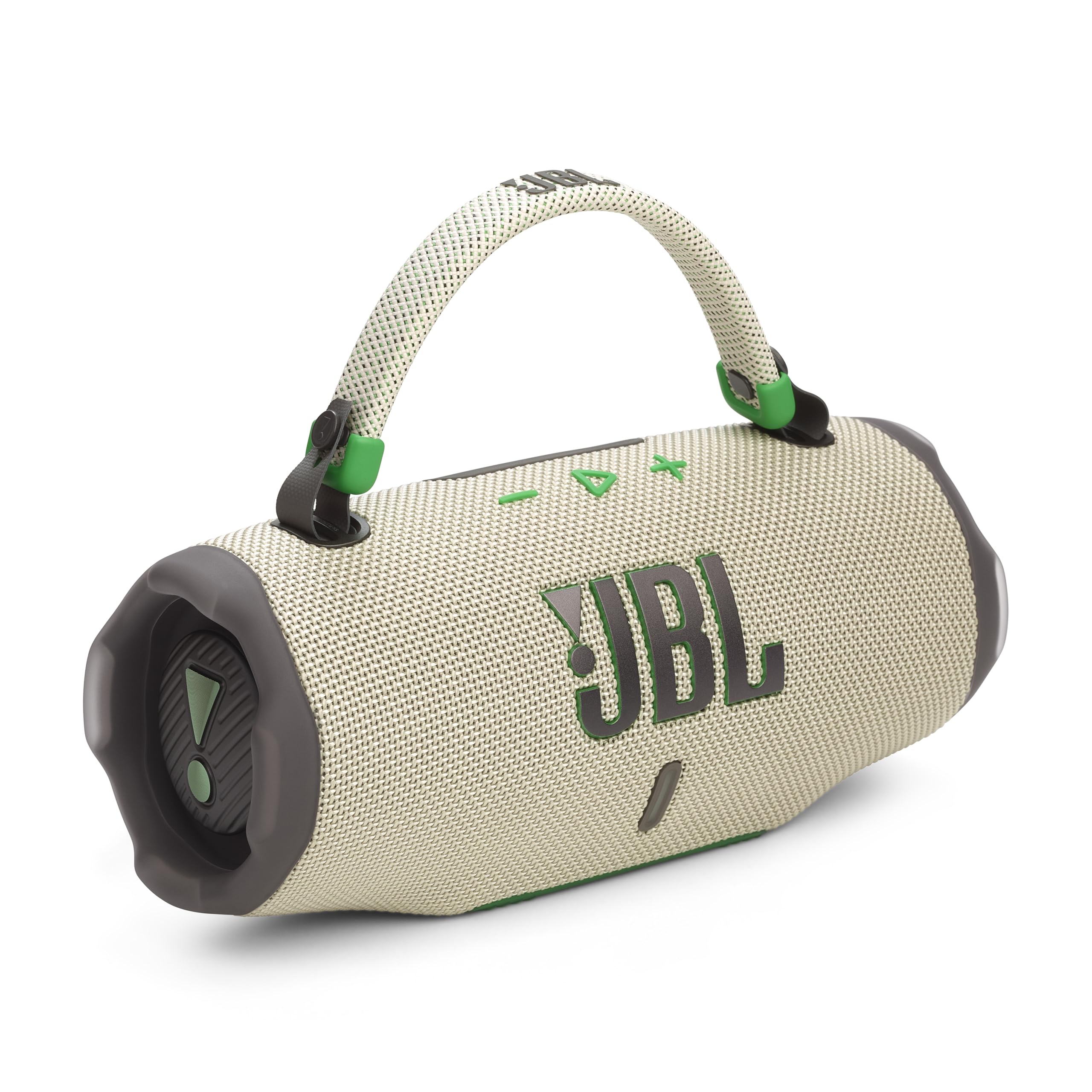 Angle. JBL - Charge 6 Portable Wireless Speaker - 2025 - Sand.