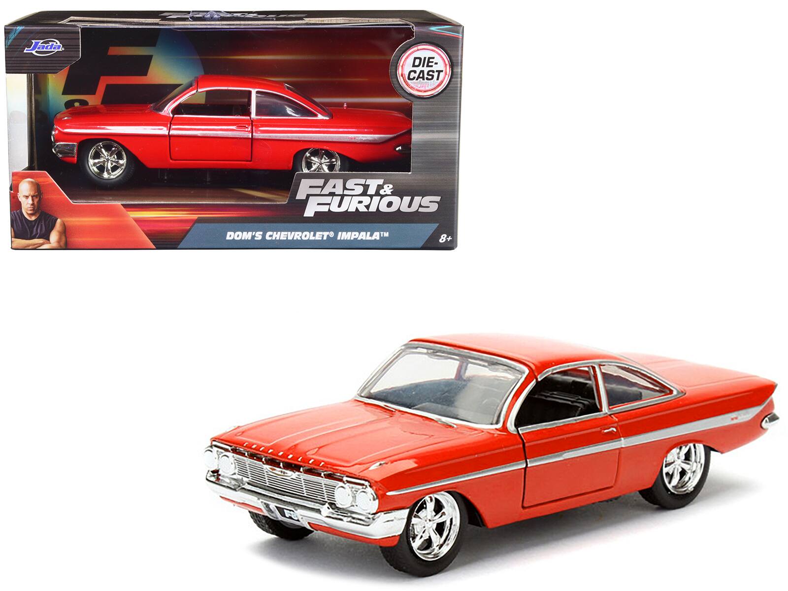 Jada  
DIE-CAST  
FAST & FURIOUS  
DOM'S CHEVROLET IMPALA™  
8+