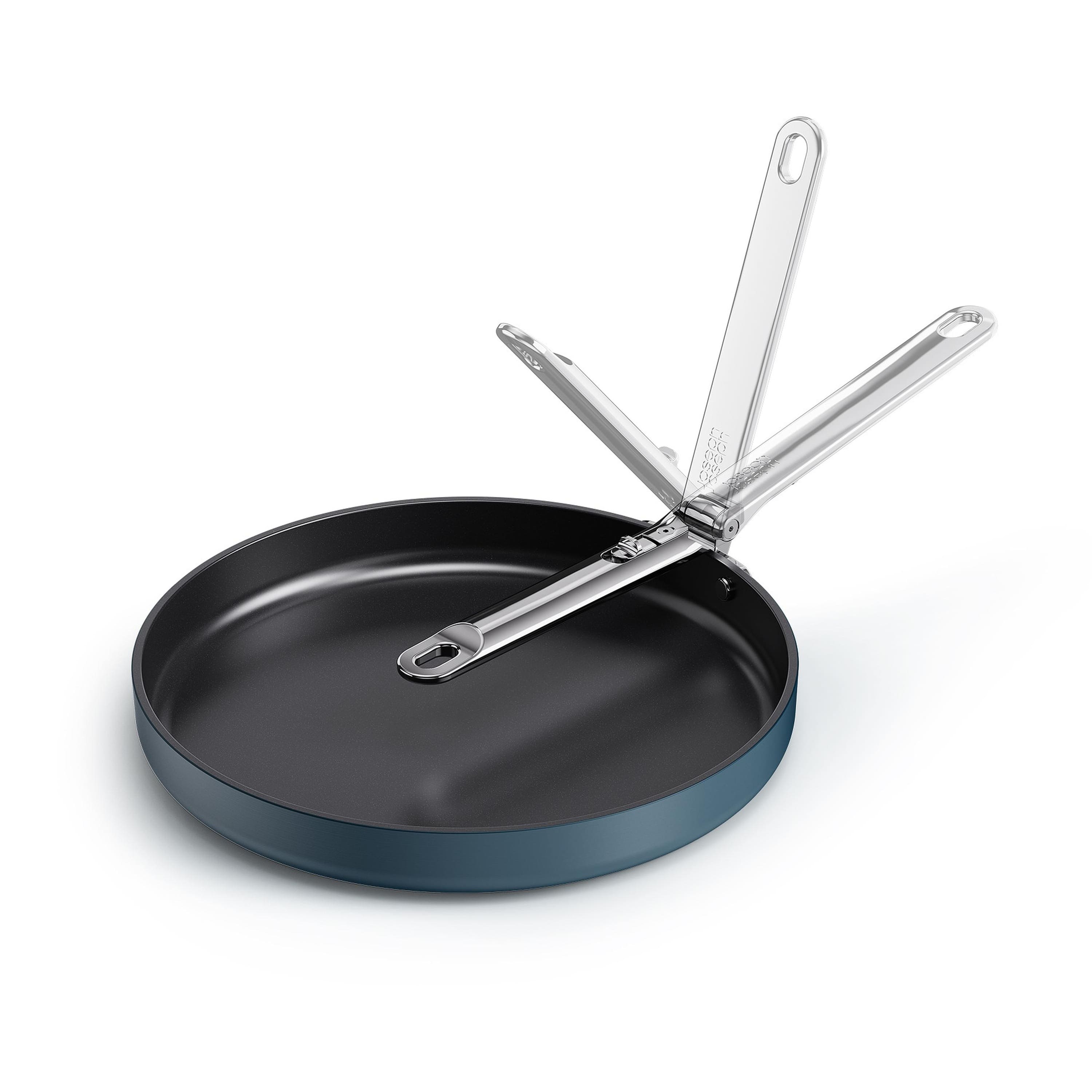 Joseph Joseph - Space Ceramic Non-stick 12" Shallow Fry Pan with Folding Handle - Blue
