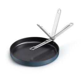 Joseph Joseph - Space Ceramic Non-stick 12" Shallow Fry Pan with Folding Handle - Blue