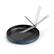 Front. Joseph Joseph - Space Ceramic Non-stick 12" Shallow Fry Pan with Folding Handle - Blue.