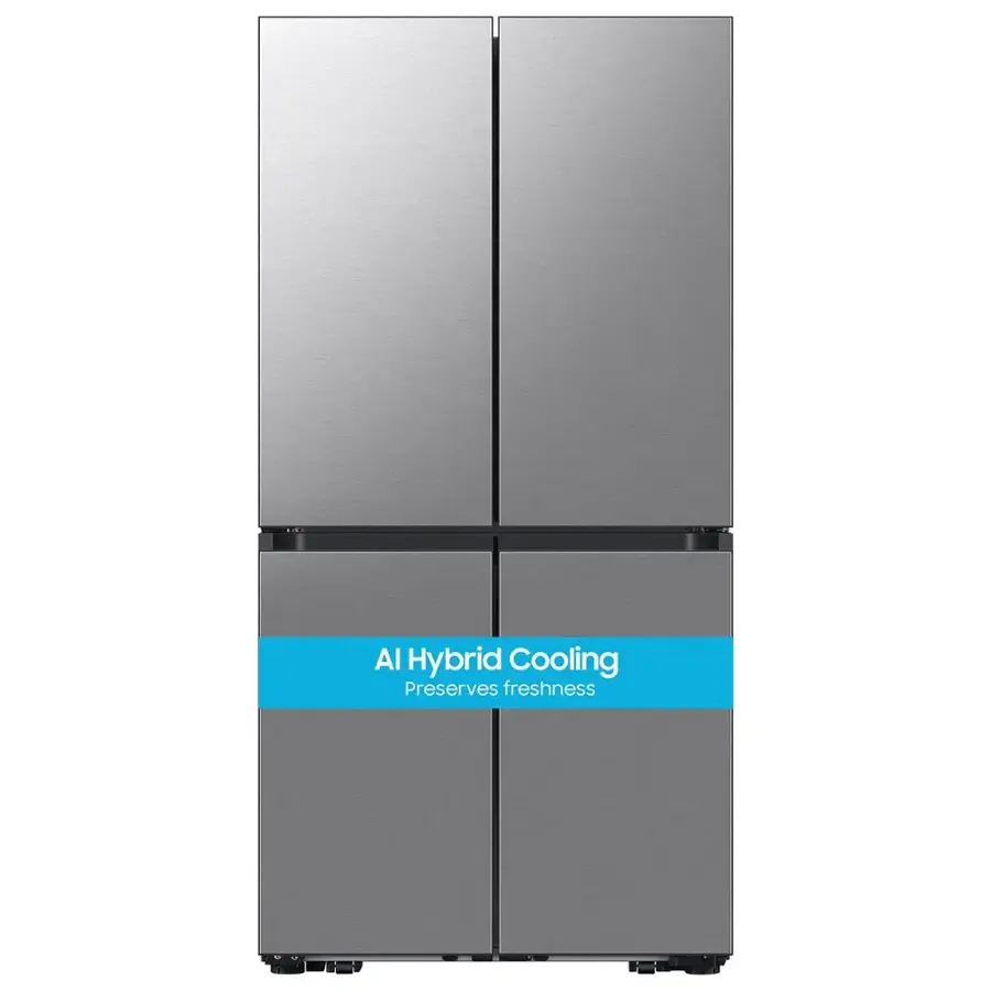 The text on the image reads "Al Hybrid Cooling Preserves freshness."