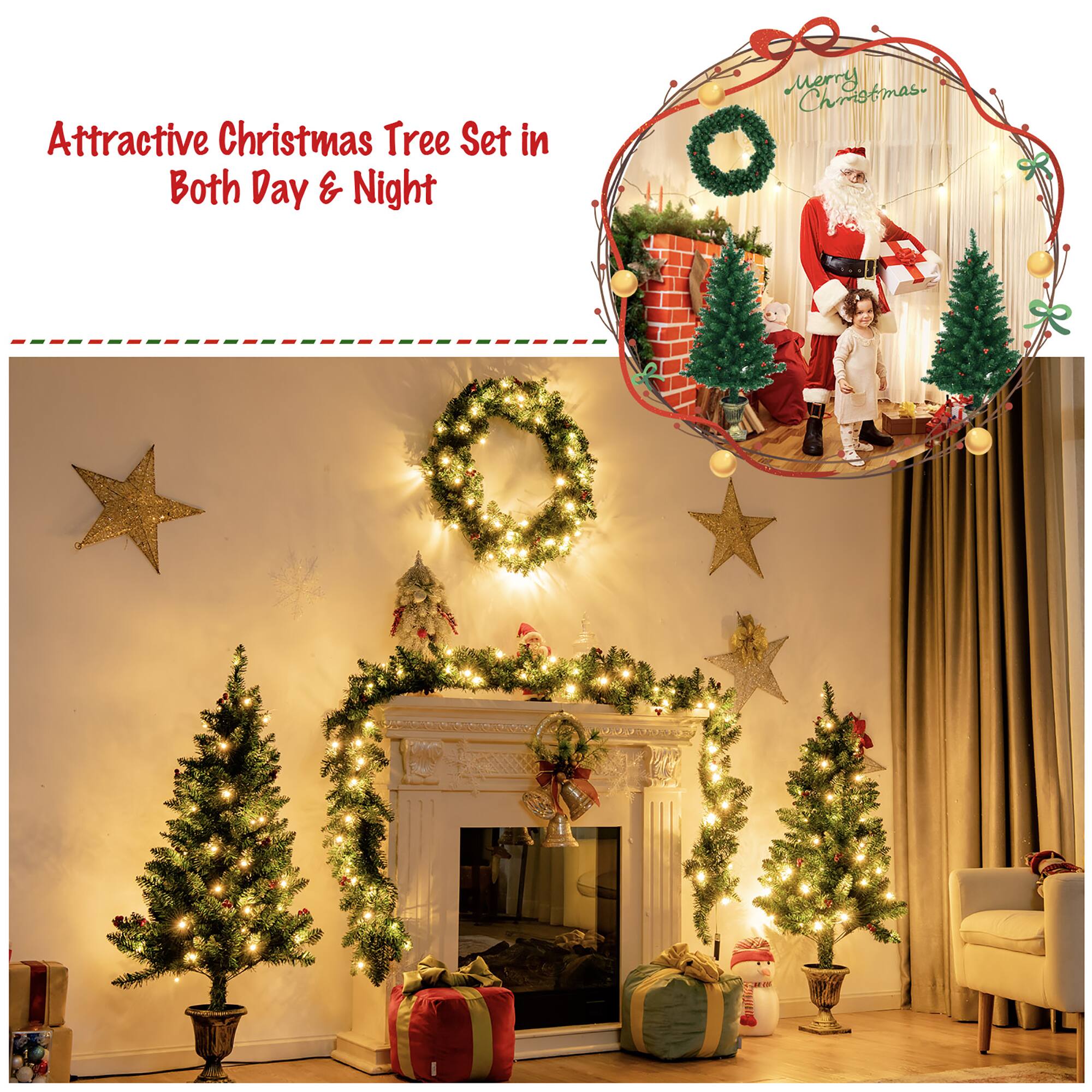 Attractive Christmas Tree Set in Both Day & Night

Merry Christmas