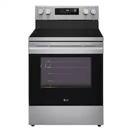 LG - 6.3 Cu. Ft. Freestanding Electric Convection Smart Range with Air Fry and WideView Window - Stainless Steel