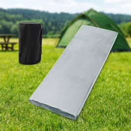 BreeBe - Foldable Memory Foam Camping Pad with Carry Bag for Lightweight Portability - Gray