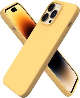 Ornarto - Designed for iPhone 14 Pro Max Case 6.7", Slim Liquid Silicone Full Covered Protective Cover - Sunglow
