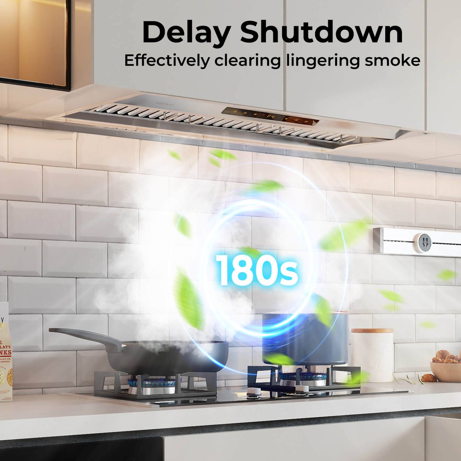 Delay Shutdown  
Effectively clearing lingering smoke  
180s