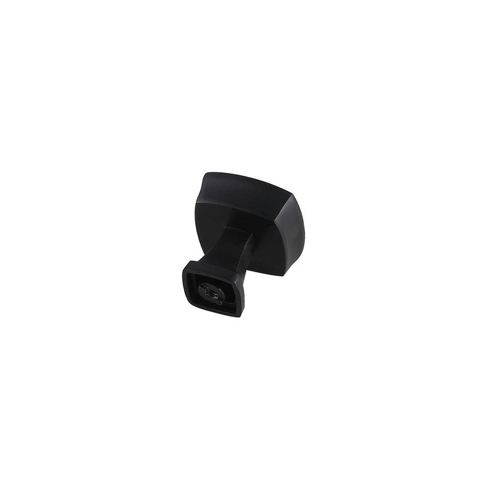 Left. Elegant Decor - Irvin 1.3" Matte Black Square Knob Multipack (Set of 10) - Matte Black.