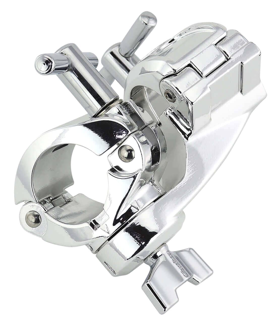 Left. Gibraltar Hardware - Road Series Chrome Adjustable Right Angle Clamp, 1.5" Tube Mount for Drum Rack Crossbars.