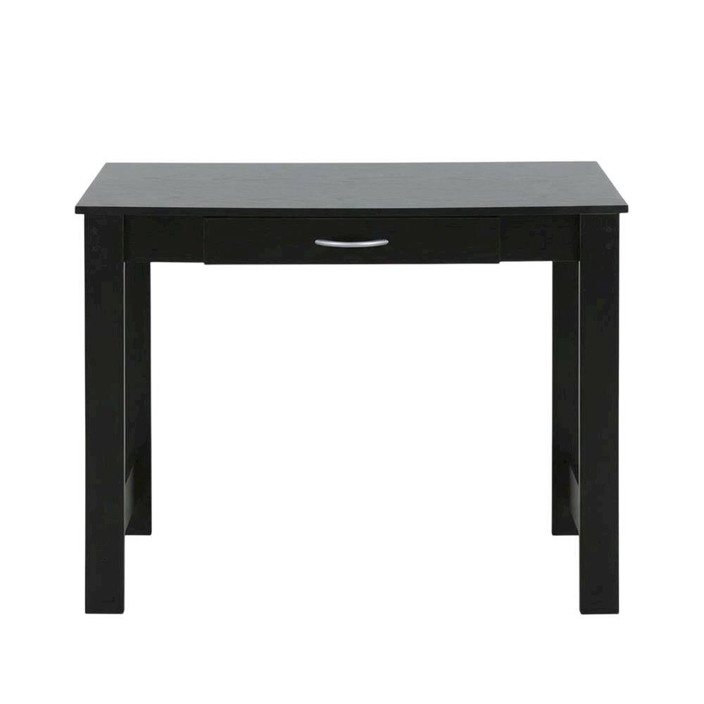 Back. BisonOffice - Black JAYA Writing Desk with Drawer for Home Office and Study - Black.