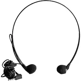 OM System - In-Ear Transcription Earphones with 13' Cable, Sound Isolation & 3.5mm Right-Angle Plug, Soft Foam, Earbud Style Fit - Black