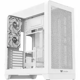 Thermaltake - View 390 Air Snow Mid Tower Chassis - Mid-tower - Snow, White - Tempered Glass, SPCC - 2 x 120mm Fan(s) - White