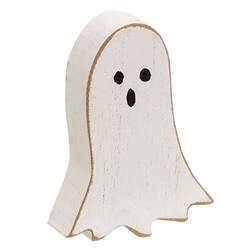 Angle. BreeBe - 2/Set It's Spooky Season Block w/Ghost Sitter - Black, White.