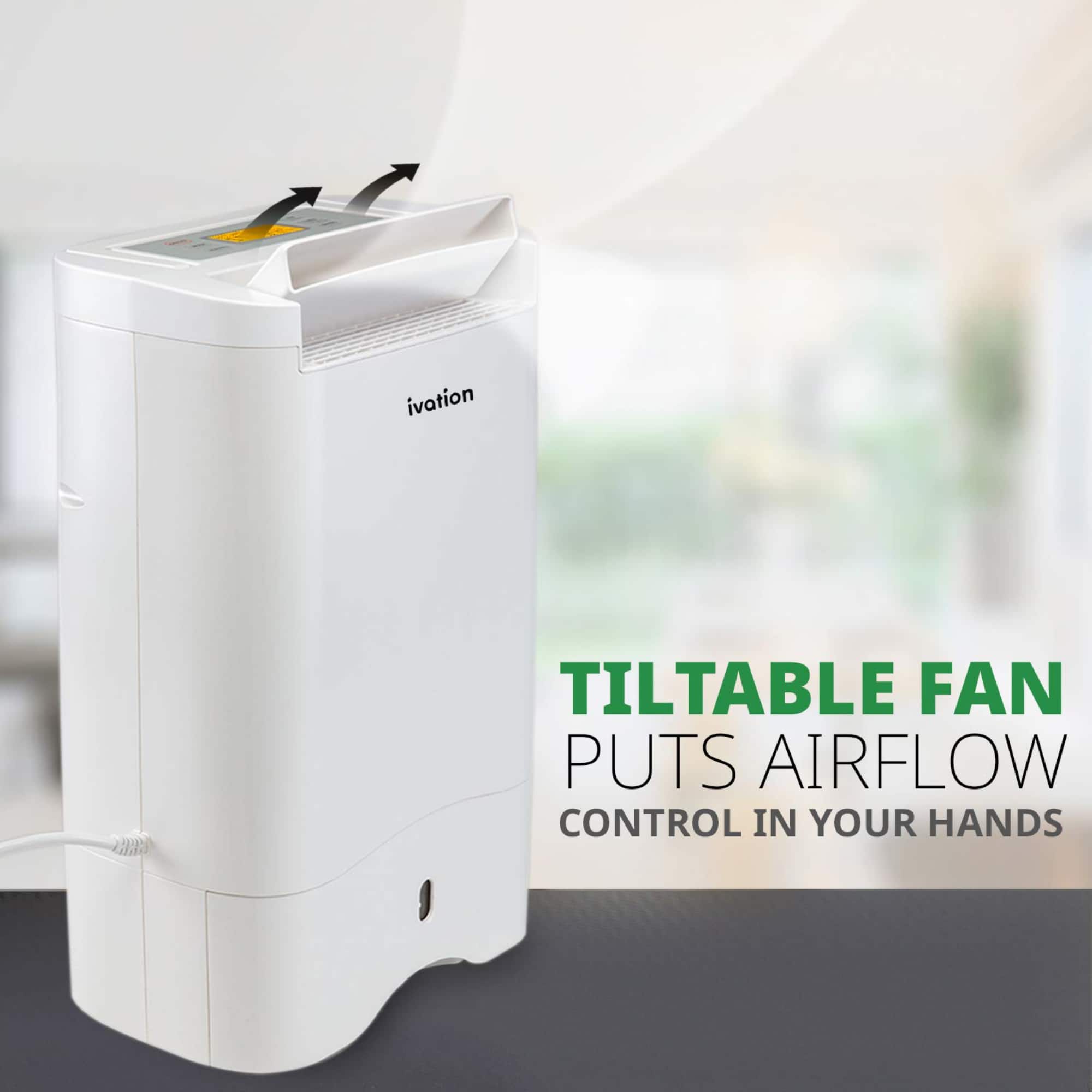 TILTABLE FAN PUTS AIRFLOW CONTROL IN YOUR HANDS ivation