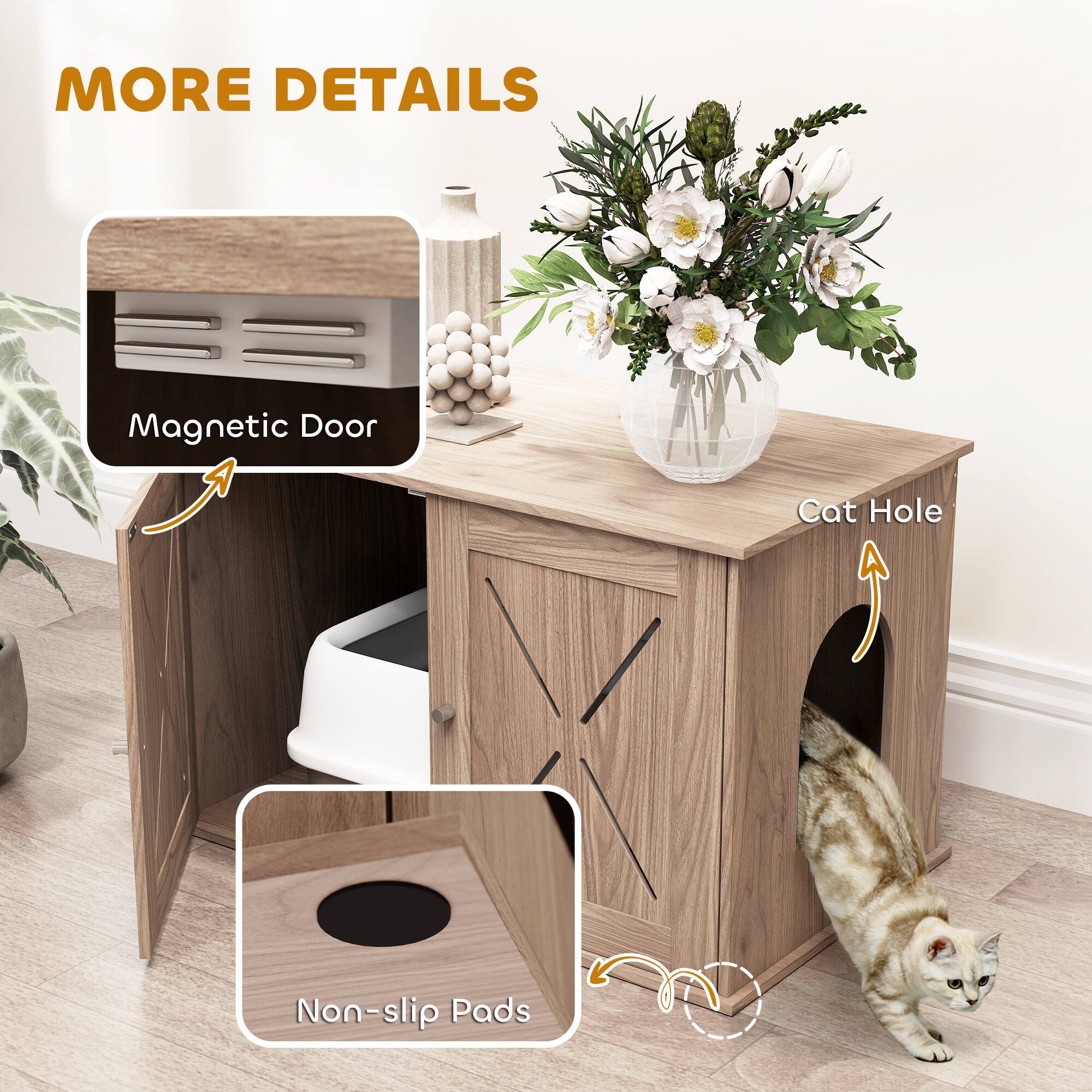 MORE DETAILS

Magnetic Door

Cat Hole

Non-slip Pads