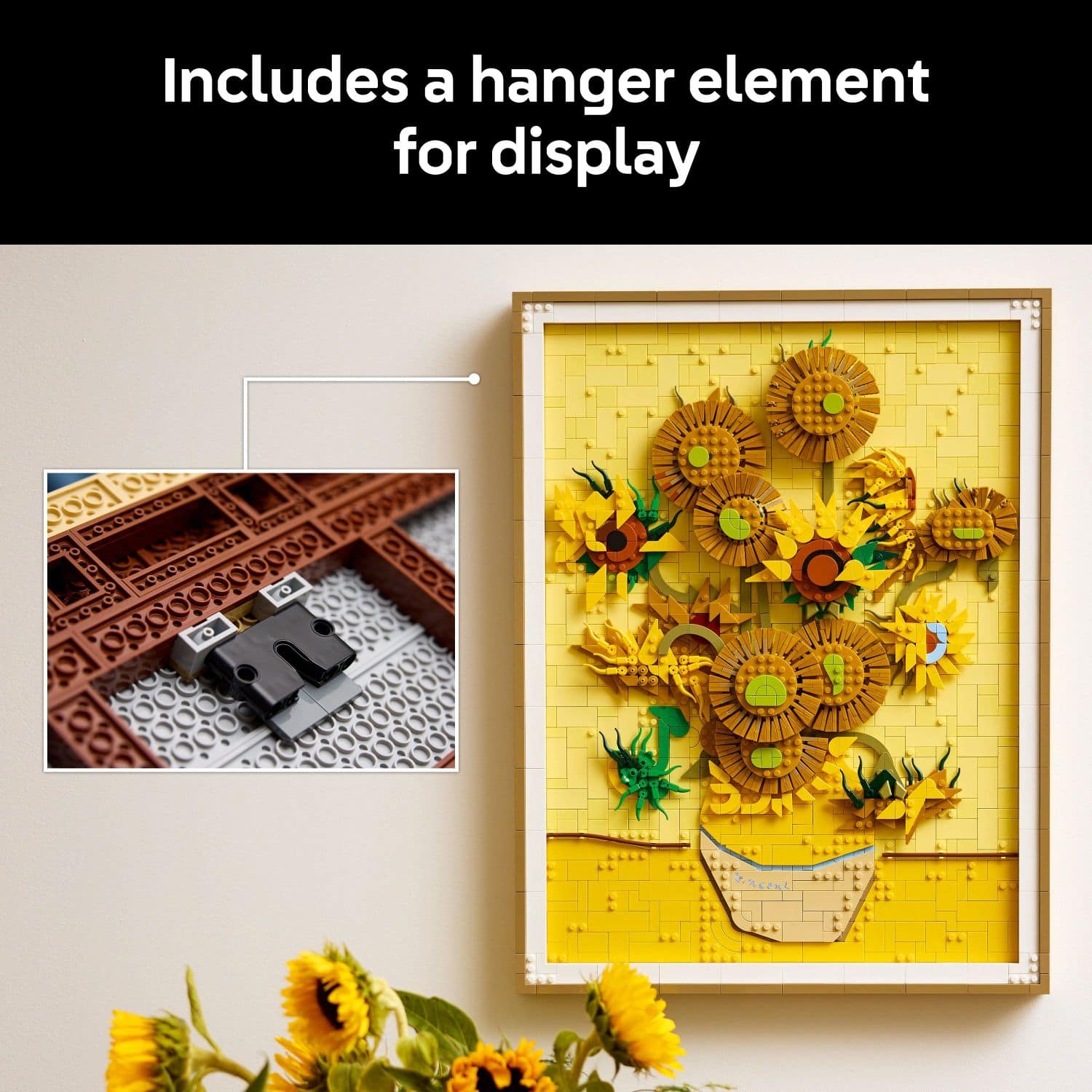 Includes a hanger element for display.