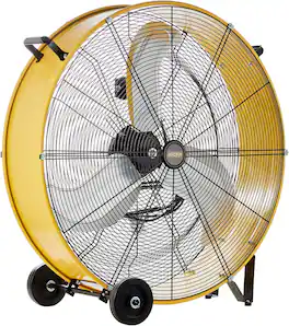 Akoasm - 24" Heavy Duty Drum Fan Floor Fan with Wheels, 8800 CFM High Velocity, BLDC Motor, Ultra-Quiet 45dB for Warehouse Garage