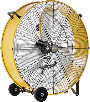 Front. Akoasm - 24" Heavy Duty Drum Fan Floor Fan with Wheels, 8800 CFM High Velocity, BLDC Motor, Ultra-Quiet 45dB for Warehouse Garage.