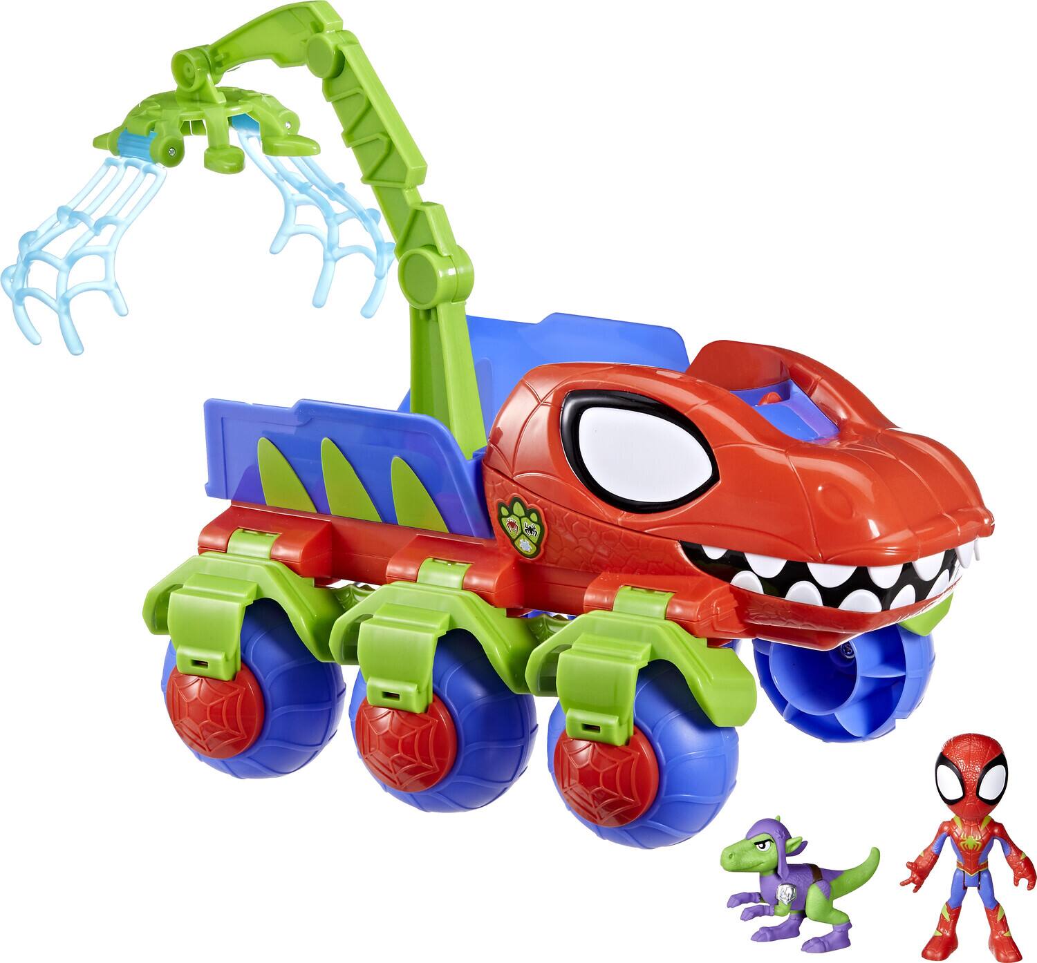 Alt View 1. Hasbro - Spidey and His Amazing Friends: Dino-Webs - Crawler Playset   - COLLECTIBLES - Multicolor.
