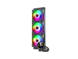 GAMEMAX - IceBurg 360 Digital BK, Liquid CPU Cooler 360mm Addressable ARGB Pump Fans 290W TDP AIO Water Cooler - Black