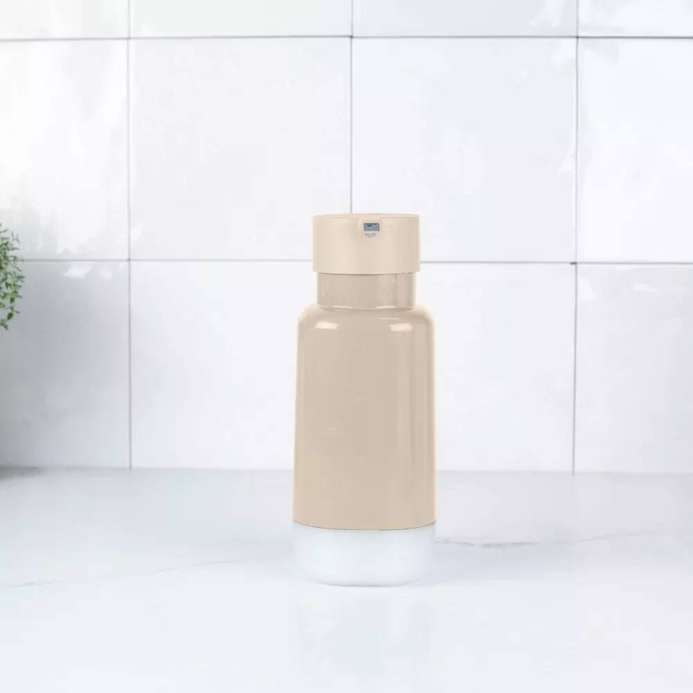 Alt View 4. OU - OU 17oz Dish Soap Dispenser, Kitchen & Bathroom Soap Dispenser, Hand Pump Compatible with Gel Soaps - Beige - Beige.