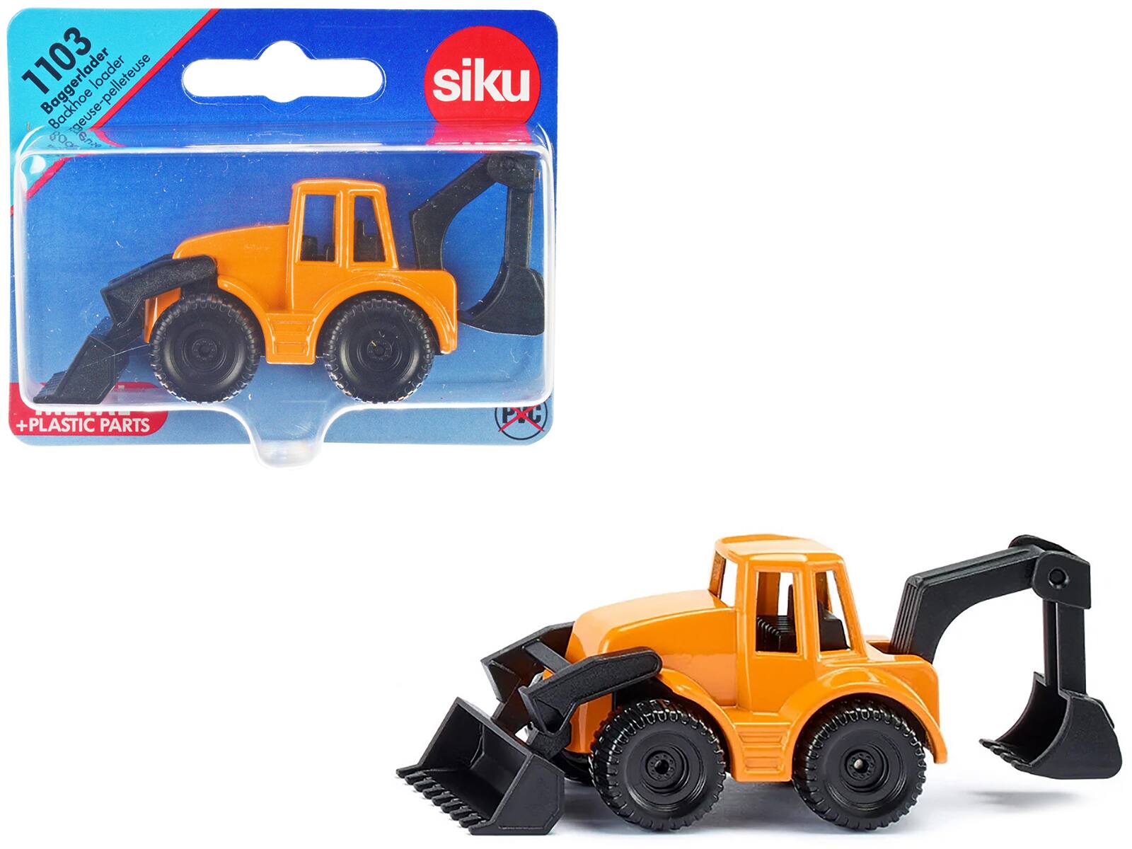 Backhoe Loader Diecast Model by Siku - Yellow and Black