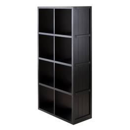 Winsome Wood - Timothy 4x2 Storage Cube Shelf - Black