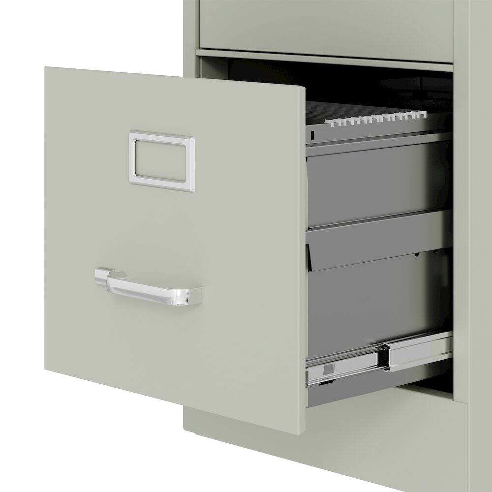 Alt View 3. Hirsh - Hirsh 26.5" Deep 2 Drawer Vertical File Cabinet, Commercial Grade, Light Gray - Gray.