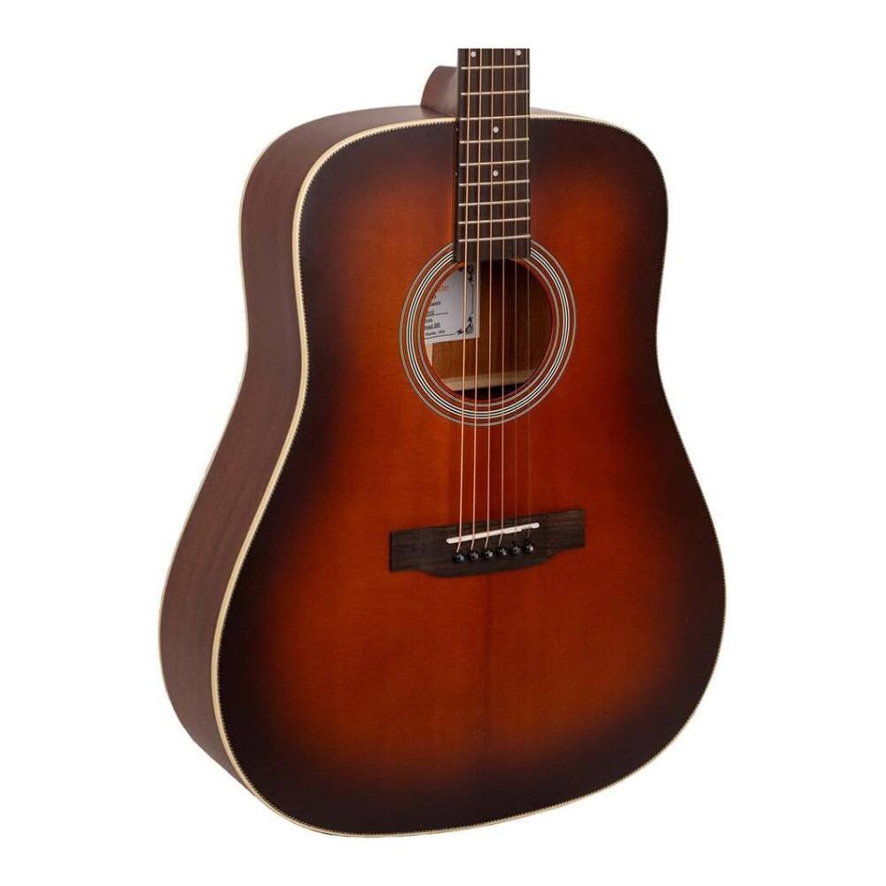 Back. Gold Tone - Gold Tone The Dread Acoustic-Electric All Solid Wood Guitar with Bag (Burst).