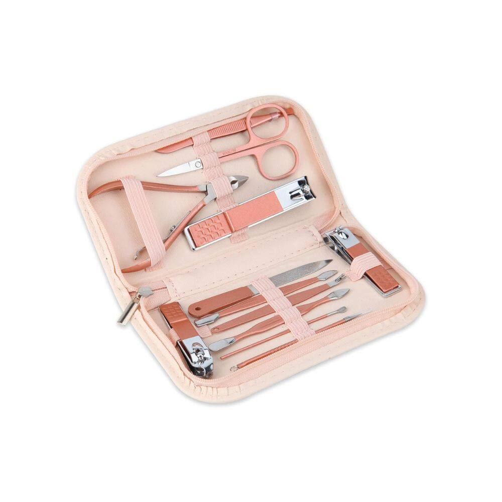 Front. Beauty Hub Ecommerce - Portable Nail and Beauty Kit Set - Pink.