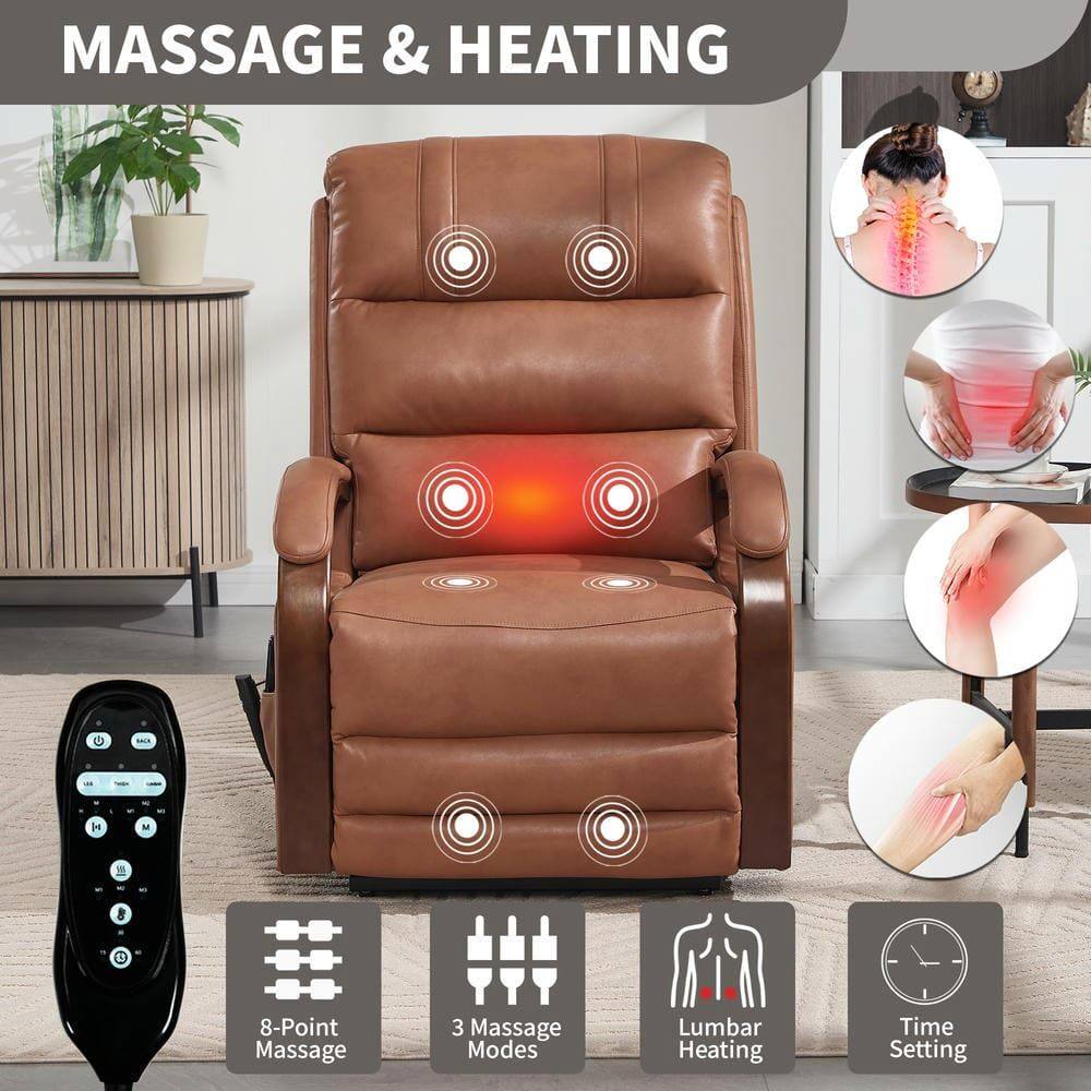 MASSAGE & HEATING

- 8-Point Massage
- 3 Massage Modes
- Lumbar Heating
- Time Setting