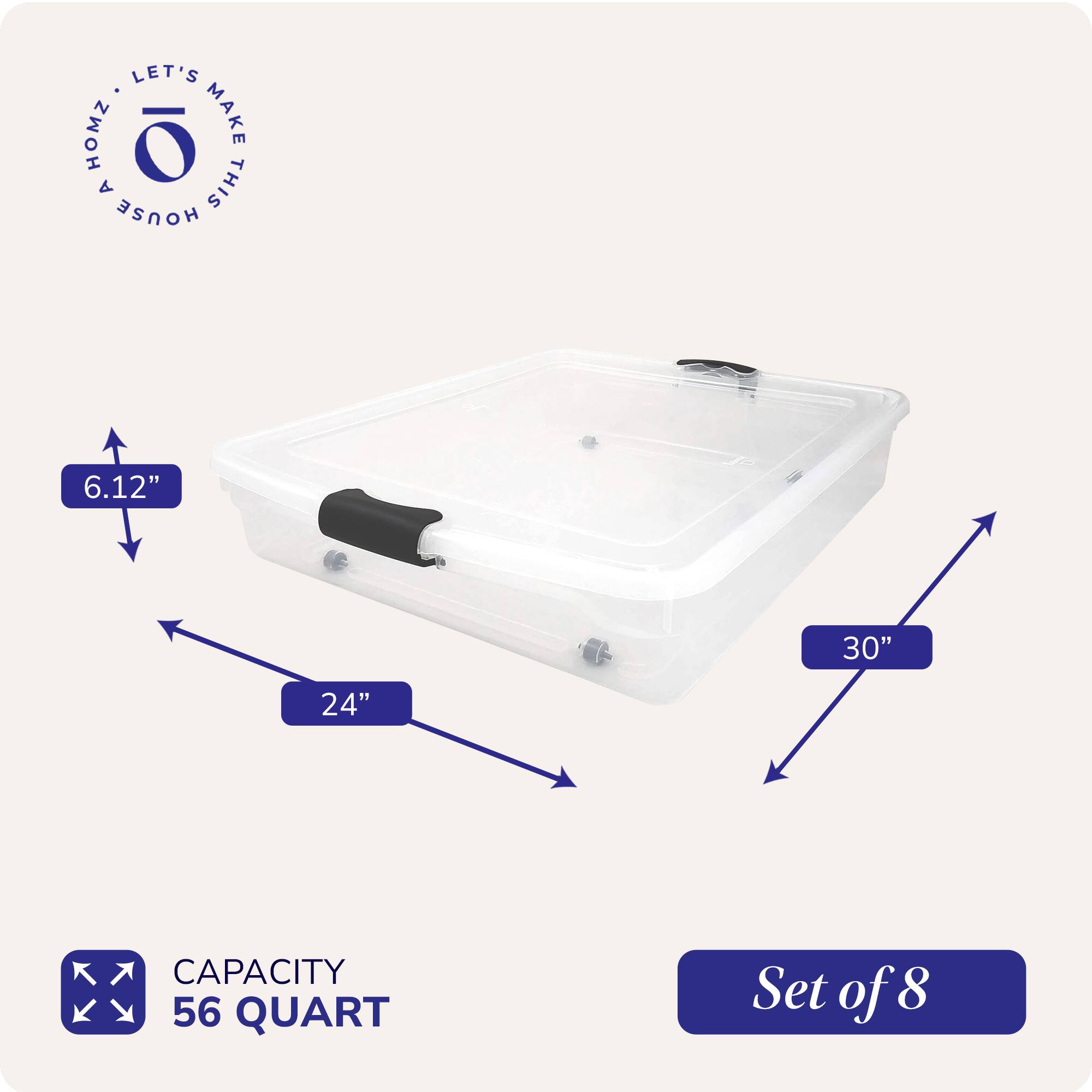LET'S MAKE A HOME ZOOM

6.12" 30" 24" CAPACITY 56 QUART Set of 8