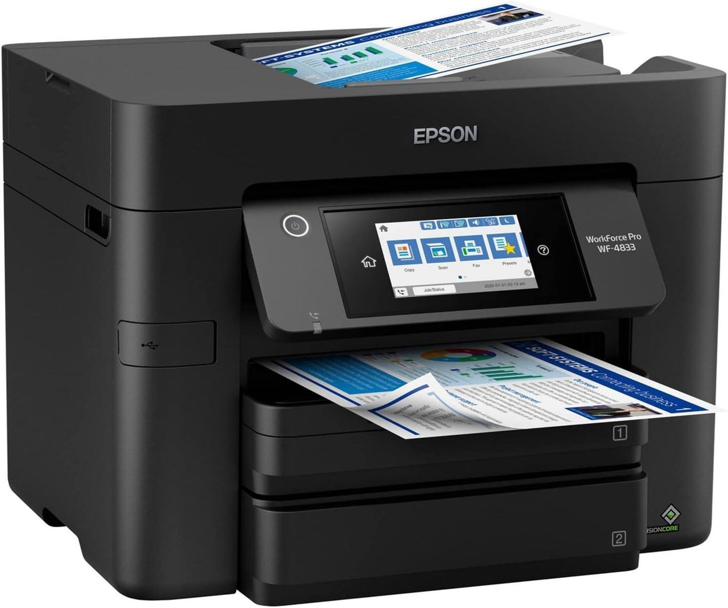 SYSTEMS  
EPSON  
WorkForce Pro WF-4833  
1. LOUDER  
2. SIONCORE