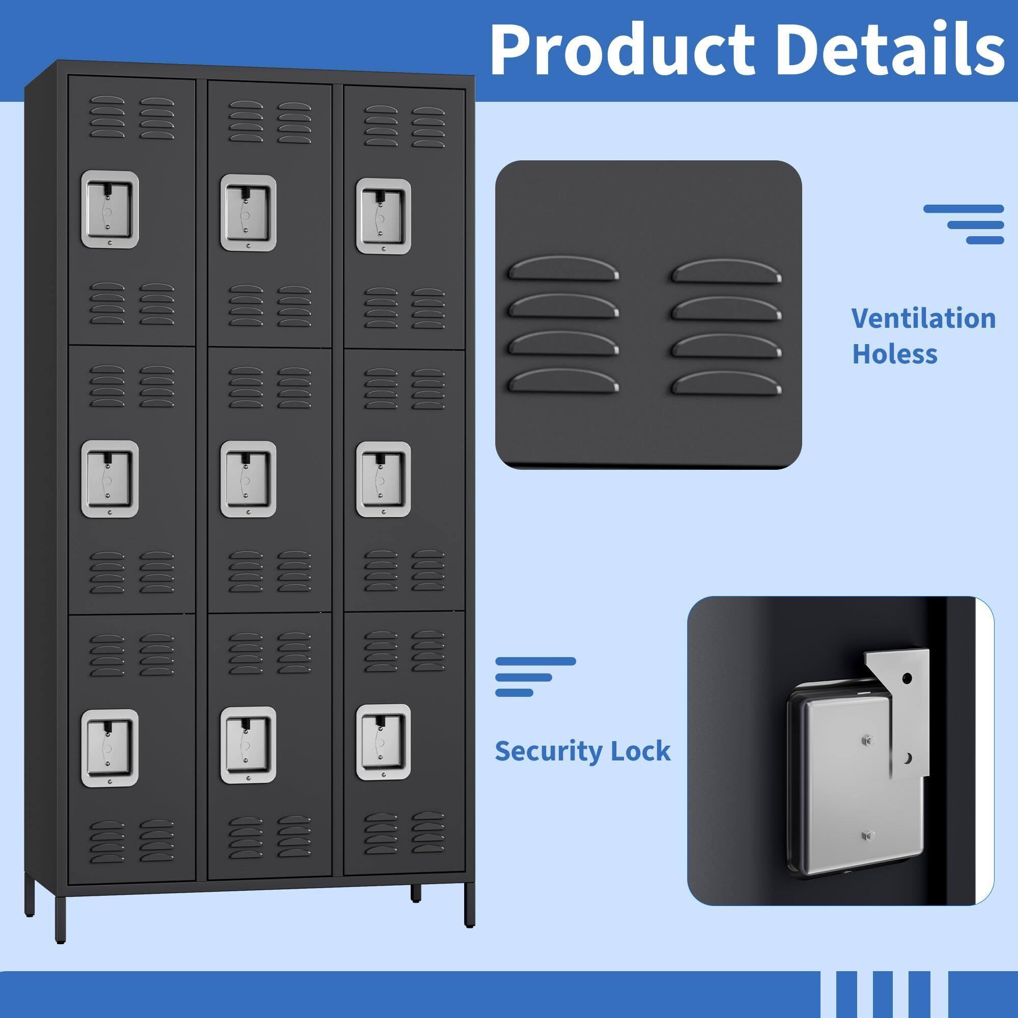 Product Details

- Ventilation Holeless
- Security Lock