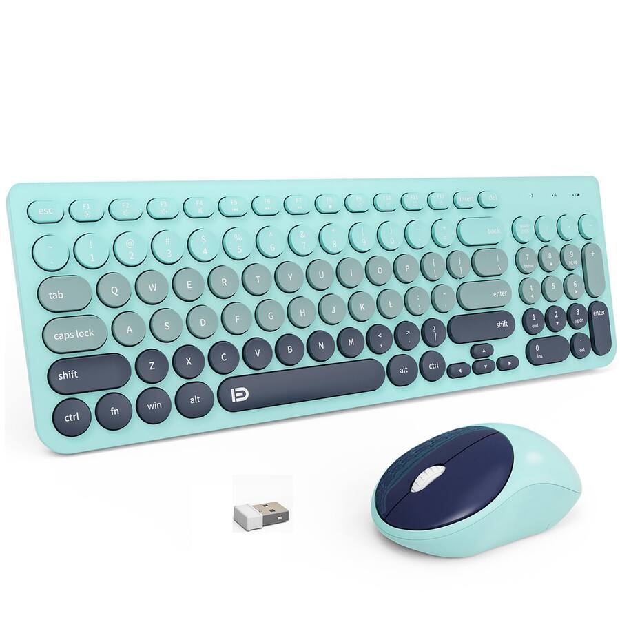 Cottage Core Computer Mouse COTTAGE Keyboards And Mouse Combo 2 4ghz Usb Cordless Cute Round Keys ...