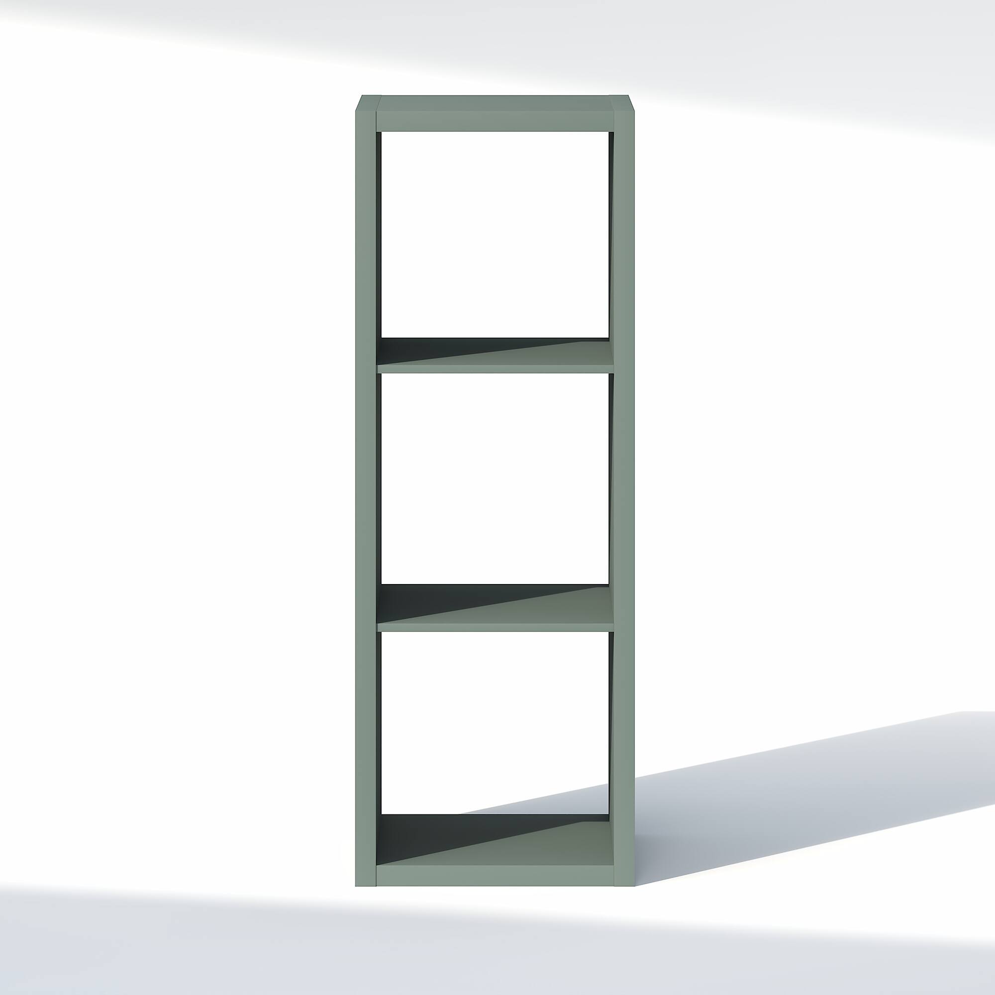 Alt View 5. Furinno - CUBIC Closet Organizers, 3-Cube Modular Organizer, Open Shelf, Extra Thick Frame, for Wardrobe, Bedroom, Living Room - Sage Green.