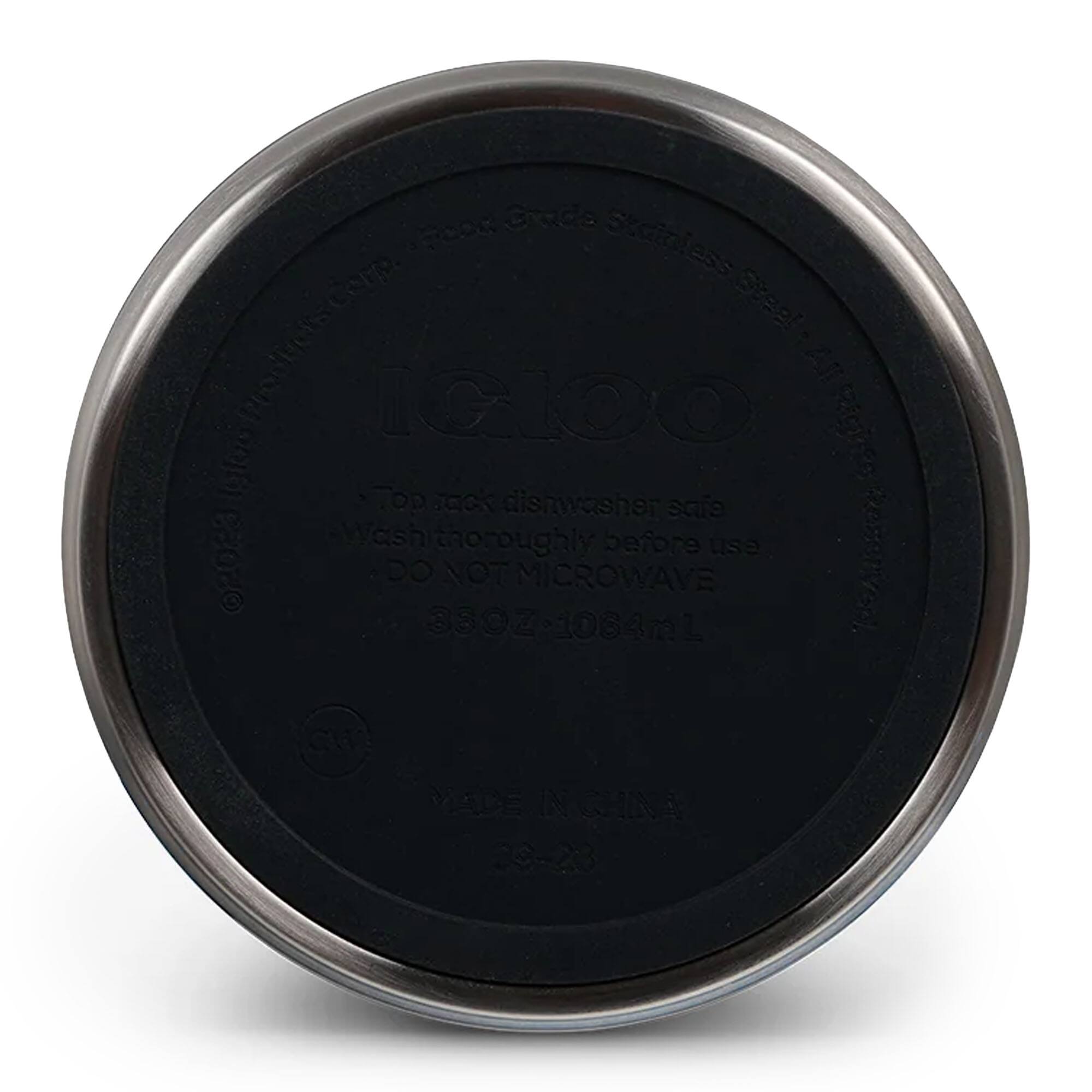 Crada Food Stainless Steel Products Corp  
10100  
Top rack dishwasher safe  
Wash thoroughly before use  
DO NOT MICROWAVE  
33 OZ (1064 mL)  
MADE IN CHINA  
2023