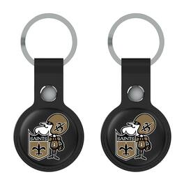 Keyscaper - New Orleans Saints Two-Pack AirTag Holders - No Size - Black